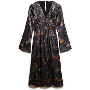 Mid-length flared sleeve jacquard dress for women Superdry Noir 2XS Mid-length flared sleeve jacquard dress for women Superdry Noir 2XS