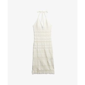Women's mid-length tassel crochet dress Superdry Blanc M Women's mid-length tassel crochet dress Superdry Blanc M