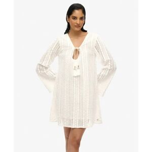 Short lace dress Ibiza women Superdry Blanc S Short lace dress Ibiza women Superdry Blanc S