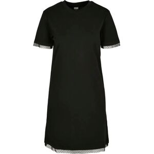 Urban Classics Plus size women's T-shirt Urban Classic boxy lace hem dre Noir 5XL Urban Classics Plus size women's T-shirt Urban Classic boxy lace hem dre Noir 5XL
