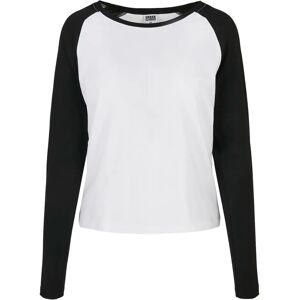Women's long sleeve T-shirt Urban Classics contrast raglan Blanc L Women's long sleeve T-shirt Urban Classics contrast raglan Blanc L
