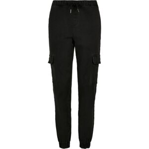 Women's high waist denim cargo Trousers Urban Classics Knitted Noir M Women's high waist denim cargo Trousers Urban Classics Knitted Noir M