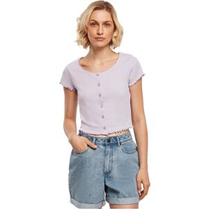 Women's ribbed button-down short t-shirt Urban Classics GT Violet 4XL Women's ribbed button-down short t-shirt Urban Classics GT Violet 4XL