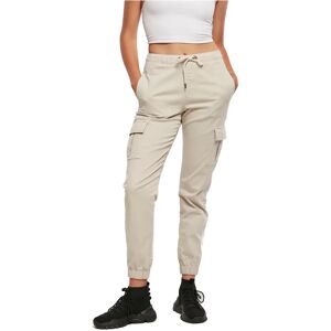 High-waisted comfortable cargo joggers for women Urban Classics Blanc L High-waisted comfortable cargo joggers for women Urban Classics Blanc L
