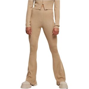 Legging knitted woman large sizes Urban Classics Rib Bootcut Beige 3XL Legging knitted woman large sizes Urban Classics Rib Bootcut Beige 3XL
