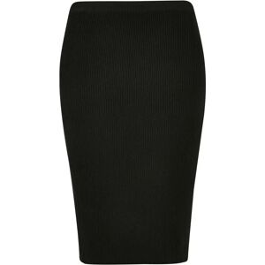 Mid-length skirt in ribbed knit for women Urban Classics Noir S Mid-length skirt in ribbed knit for women Urban Classics Noir S