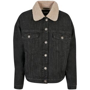 Denim jacket with oversized sherpa collar Urban Classics Noir XS Denim jacket with oversized sherpa collar Urban Classics Noir XS