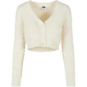 Women's feather crop cardigan Urban Classics Blanc L Women's feather crop cardigan Urban Classics Blanc L