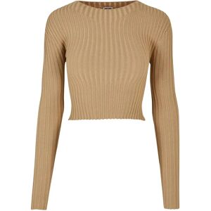Sweater court ribbed knit with twisted back Urban Classics Beige 4XL Sweater court ribbed knit with twisted back Urban Classics Beige 4XL