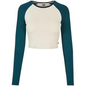 Women's organic long sleeve crop T-shirt Urban Classics Retro Baseball GT Blanc 5XL Women's organic long sleeve crop T-shirt Urban Classics Retro Baseball GT Blanc 5XL