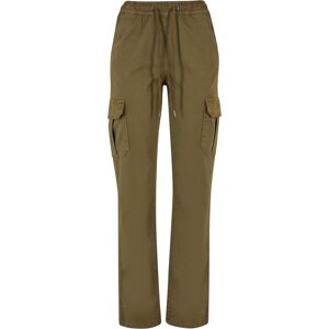 Women's high-waisted cargo Trousers Urban Classics Twill Vert XS Women's high-waisted cargo Trousers Urban Classics Twill Vert XS