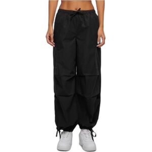 Women's cotton parachute cargo trousers Urban Classics Noir 5XL Women's cotton parachute cargo trousers Urban Classics Noir 5XL