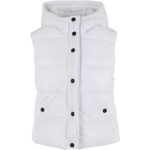 Women's recycled hooded sleeveless puffer jacket Urban Classics Sherpa Blanc XS Women's recycled hooded sleeveless puffer jacket Urban Classics Sherpa Blanc XS