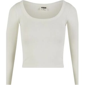 Women's long sleeve T-shirt Urban Classics Organic Rib wide neck Blanc 5XL Women's long sleeve T-shirt Urban Classics Organic Rib wide neck Blanc 5XL