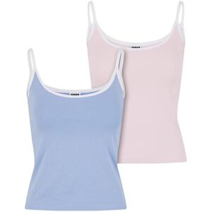 Women's tank top Urban Classics Contrast Basic (x2) Bleu 4XL Women's tank top Urban Classics Contrast Basic (x2) Bleu 4XL