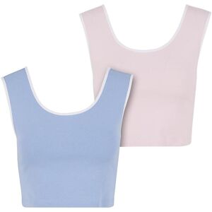 Women's cropped tank top Urban Classics Contrast Bleu 3XL Women's cropped tank top Urban Classics Contrast Bleu 3XL
