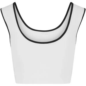 Women's cropped tank top Urban Classics Contrast Blanc 5XL Women's cropped tank top Urban Classics Contrast Blanc 5XL