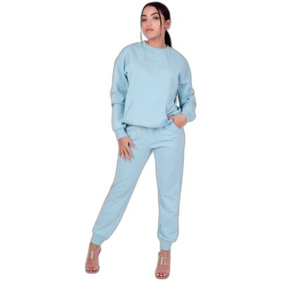 Project X Paris Cyan Jogging Pants - Basic Logo Embroidery Project X Paris Cyan Jogging Pants - Basic Logo Embroidery