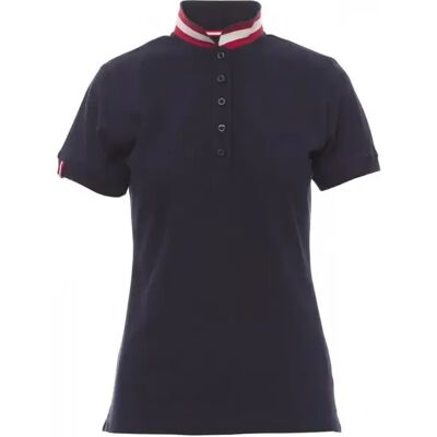PAYPER WEAR Nation Cotton Polo Shirt - Women - L - Blue PAYPER WEAR Nation Cotton Polo Shirt - Women - L - Blue