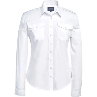 Women's long sleeve shirt Brook Taverner Pilote Blanc 40 Women's long sleeve shirt Brook Taverner Pilote Blanc 40