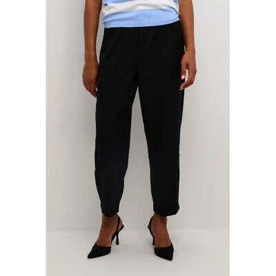 Kaffe Merle Cropped Trouser - Black - Trousers Kaffe Merle Cropped Trouser - Black - Trousers