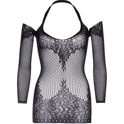 Long Sleeve Crochet Lace Dress Women Leg Avenue Noir TU Long Sleeve Crochet Lace Dress Women Leg Avenue Noir TU