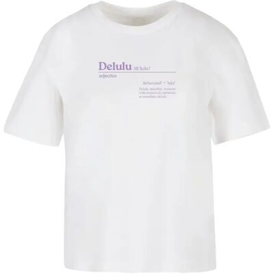 Mister Tee Delulu Definition White Oversize T-shirt - Casual Clothing Mister Tee Delulu Definition White Oversize T-shirt - Casual Clothing