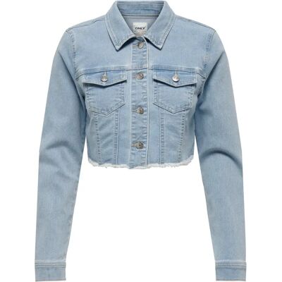 Women's crop denim jacket Only Wonder Bleu M Women's crop denim jacket Only Wonder Bleu M