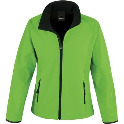 Result Women's Core Vivid Green / Black Slim Fit Softshell Jacket - Jacket Result Women's Core Vivid Green / Black Slim Fit Softshell Jacket - Jacket
