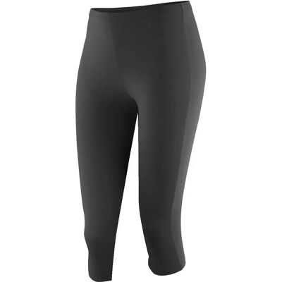 Spiro S284F Black Capri Pants - Sportswear Spiro S284F Black Capri Pants - Sportswear