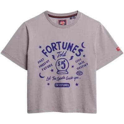 Women's T-shirt Superdry Roadside Trade Violet M Women's T-shirt Superdry Roadside Trade Violet M