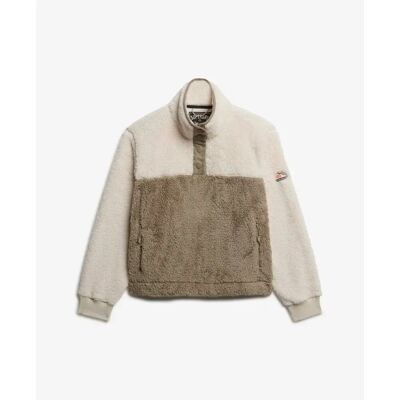Super soft teddy fleece women’s sweatshirt Superdry Mash Up Beige L Super soft teddy fleece women’s sweatshirt Superdry Mash Up Beige L