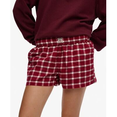Checked cotton elastic shorts for women Superdry Rouge S Checked cotton elastic shorts for women Superdry Rouge S