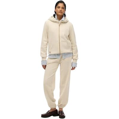Women's zip-up hoodie Superdry Logo Essential Beige L Women's zip-up hoodie Superdry Logo Essential Beige L