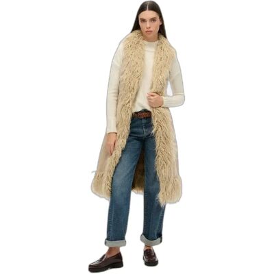Faux fur gilet for women Superdry Marron XS Faux fur gilet for women Superdry Marron XS