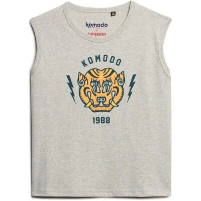 Superdry W6011981A Organic Cotton Sleeveless T-shirt - Casual Superdry W6011981A Organic Cotton Sleeveless T-shirt - Casual