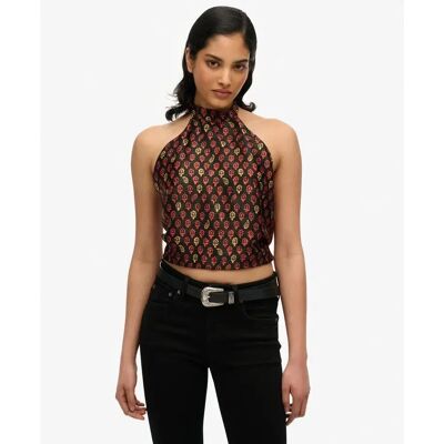 Sleeveless jacquard blouse for women Superdry Noir XS Sleeveless jacquard blouse for women Superdry Noir XS