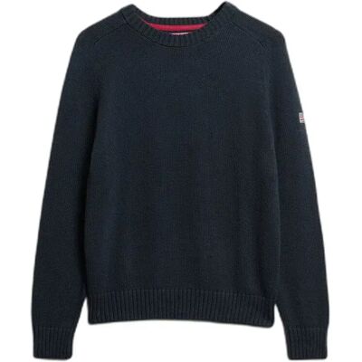 Women's round neck sweater Superdry slouchy Bleu XS Women's round neck sweater Superdry slouchy Bleu XS