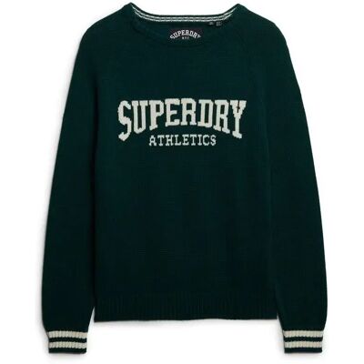 Woman sweater Superdry Slouchy Intarsia Vert L Woman sweater Superdry Slouchy Intarsia Vert L