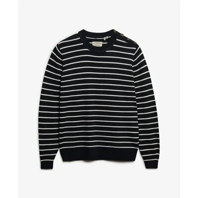 Sweatshirt woman Superdry Essential Jumper Bleu M Sweatshirt woman Superdry Essential Jumper Bleu M
