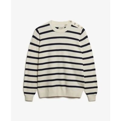 Sweatshirt woman Superdry Essential Jumper Bleu M Sweatshirt woman Superdry Essential Jumper Bleu M