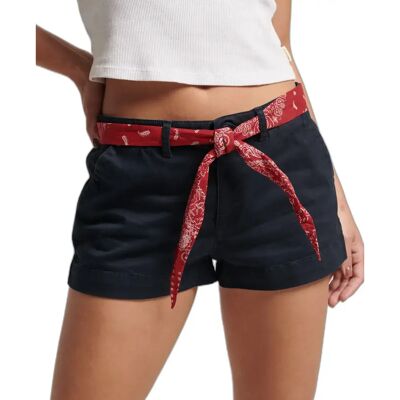Women's mini chino shorts Superdry Bleu XS Women's mini chino shorts Superdry Bleu XS