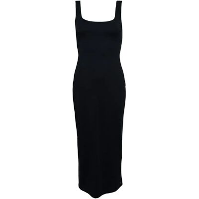 Women's mid-length square-neck jersey dress Superdry Noir S Women's mid-length square-neck jersey dress Superdry Noir S
