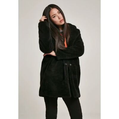 Urban Classics Women's Urban Classic oversized sherpa parka Noir XS Urban Classics Women's Urban Classic oversized sherpa parka Noir XS
