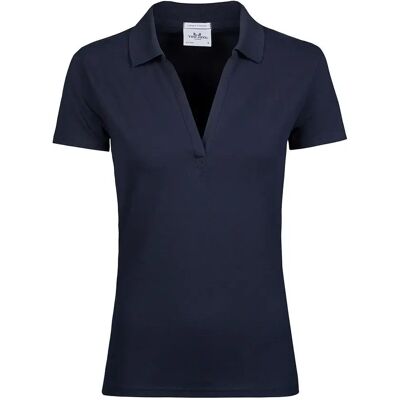 Tee Jays Navy Blue Luxury Stretch V-Neck Polo - Polo Shirt Tee Jays Navy Blue Luxury Stretch V-Neck Polo - Polo Shirt