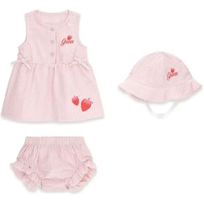 Hat and dress set for baby girl Guess Rose 6/9 mois Hat and dress set for baby girl Guess Rose 6/9 mois