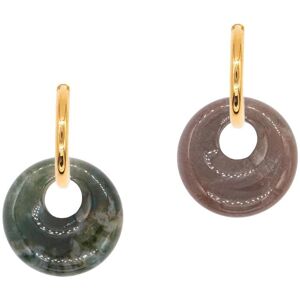 Indian Agate Stone Earrings for Women Sloya Blima Vert 2,8x1,8 cm Indian Agate Stone Earrings for Women Sloya Blima Vert 2,8x1,8 cm