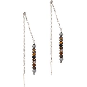 Dangling Tiger Eye stone earrings for women Sloya Lumia Marron 11,5 cm x 3 mm Dangling Tiger Eye stone earrings for women Sloya Lumia Marron 11,5 cm x 3 mm
