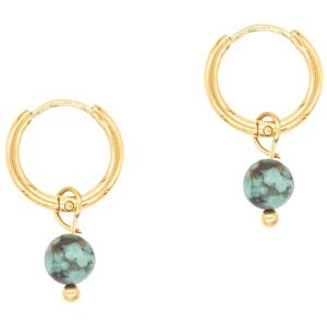 African turquoise hoop earrings for women Sloya Serena Vert 2x1,1 cm African turquoise hoop earrings for women Sloya Serena Vert 2x1,1 cm