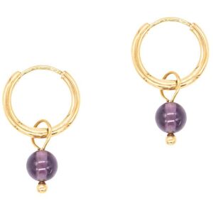 Amethyst hoop earrings for women Sloya Serena Violet 2x1,1 cm Amethyst hoop earrings for women Sloya Serena Violet 2x1,1 cm